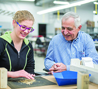 Ron Depauw and a student