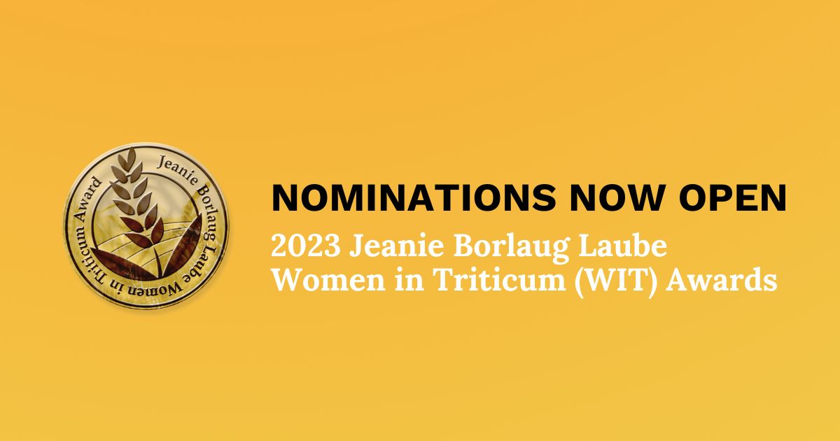 WIT award nominations now open from Borlaug Global Rust Initiative