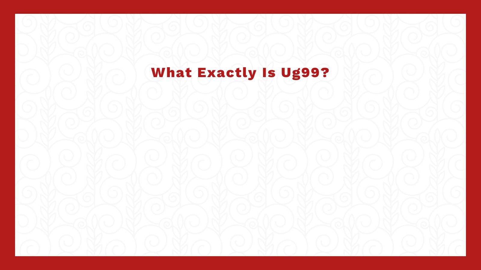 What Exactly is Ug99